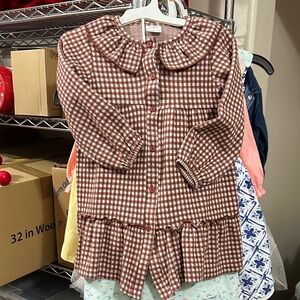 Zara Kids Plaid Brown Nightgown